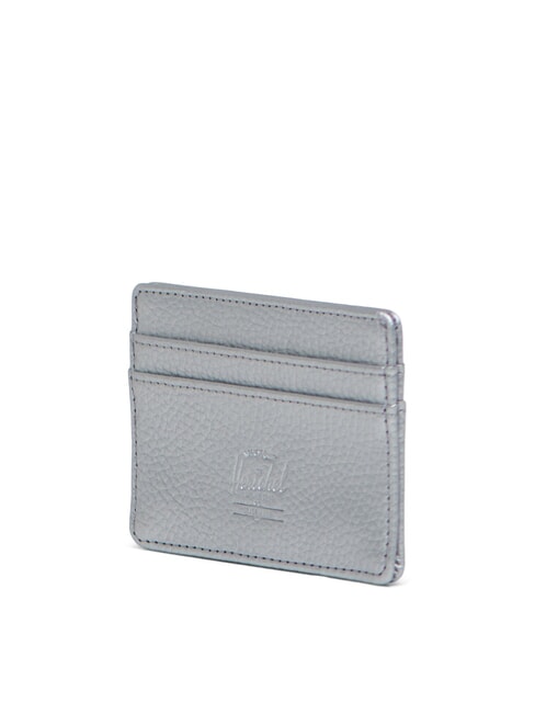 CHARLIE Porte-cartes plat argent métallisé - Portefeuilles Homme