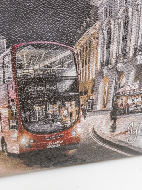 YESBAG Clutch Pochette avec bandouli&egrave;re Londres la nuit - Sacs pour Femme