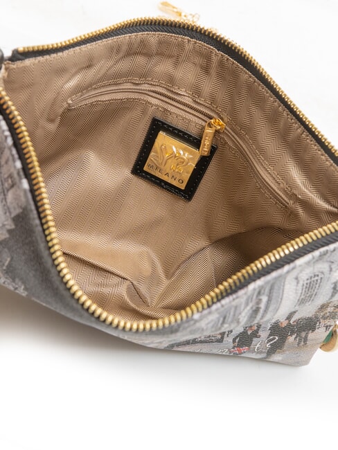 YESBAG Clutch Pochette avec bandouli&egrave;re Londres la nuit - Sacs pour Femme