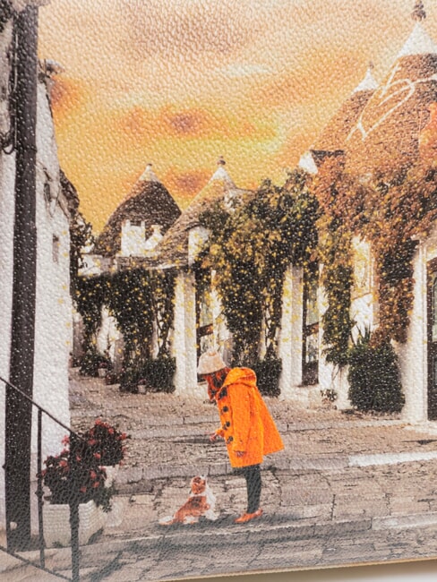 YESBAG Sac à bandoulière imprimé la vie dans les trulli - Sacs pour Femme