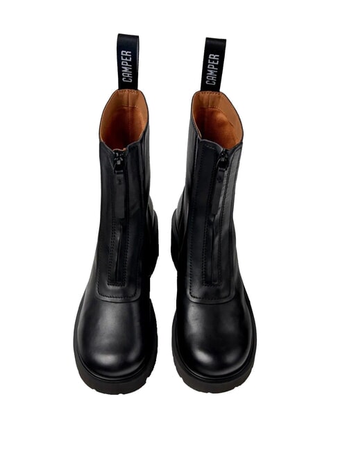 MILAH Bottines en cuir noir - Chaussures Femme