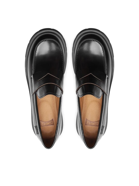 MILAH Mocassins en cuir noir - Chaussures Femme