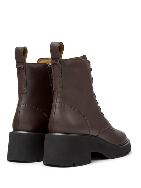 MILAH Bottines en cuir brun foncé - Chaussures Femme