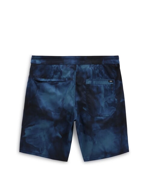 VOYAGE TIE DYE Costume short long bleu sarcelle-noir - Maillots de bain