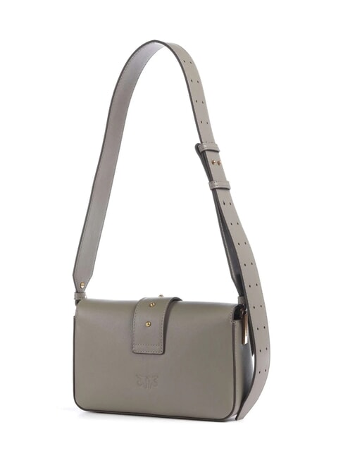 LOVE ONE SLOUCHY Mini sac à bandoulière en cuir noyer-or antique - Sacs pour Femme