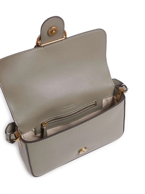 LOVE ONE SLOUCHY Mini sac à bandoulière en cuir noyer-or antique - Sacs pour Femme