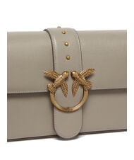 PINKO LOVE ONE CLASSIC SLOUCHY Sac à bandoulière en cuir noyer-or antique - Sacs pour Femme - 3