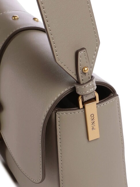 LOVE ONE CLASSIC SLOUCHY Sac à bandoulière en cuir noyer-or antique - Sacs pour Femme