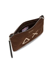 SUN68 CORDUROY Pochette avec dragonne et bandoulière marron - Sacs pour Femme - 3