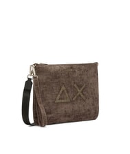 SUN68 VELVET Pochette en polyserine et bandoulière boue - Sacs pour Femme - 2