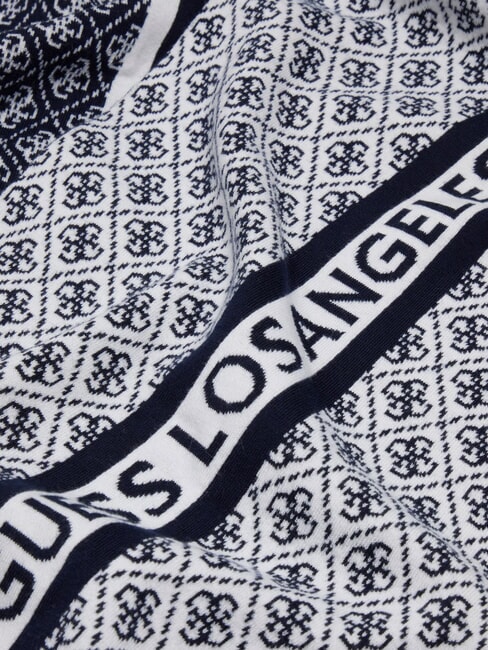 SEVYN 4G LOGO Foulard 4 g de crème et de bleu - Écharpes