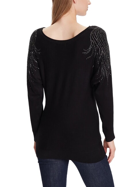 BAT SLEEVE LORETTA Pull col bateau coupe d&eacute;contract&eacute;e jetbla - Chandails pour femmes