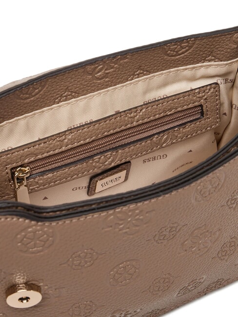 CRESIDIA II Sac à bandoulière avec rabat logo taupe foncé - Sacs pour Femme