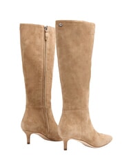 RALPH LAUREN MCKAY Bottes hautes en cuir suédé à talon bas chameau - Chaussures Femme - 3