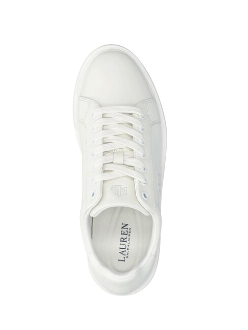 AINSLEY Baskets en cuir avec logo cousu blanc doux - Chaussures Femme