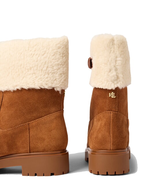 ALLYSON Bottines en peau de mouton et daim lauren tan2 - Chaussures Femme