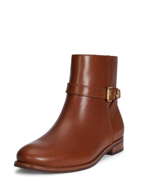 BROOKE 2 Bottines basses en cuir avec boucle lauren tan1 - Chaussures Femme