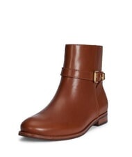 RALPH LAUREN BROOKE 2 Bottines basses en cuir avec boucle lauren tan1 - Chaussures Femme - 3