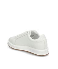 RALPH LAUREN AINSLEY Baskets en cuir avec logo cousu blanc doux - Chaussures Femme - 5
