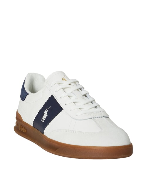 HERITAGE AERA Baskets en cuir blanc cassé/bleu marine - Chaussures Homme