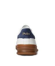 RALPH LAUREN HERITAGE AERA Baskets en cuir blanc cassé/bleu marine - Chaussures Homme - 5