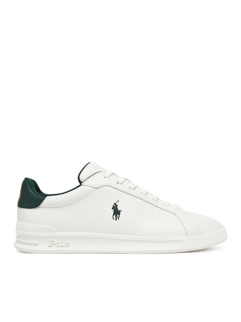 HERITAGE COURT 2 Baskets en cuir deckwash blanc/for&ecirc;t - Chaussures Homme