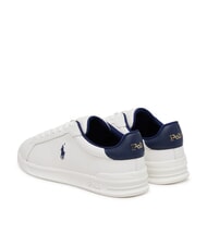 RALPH LAUREN HERITAGE COURT 2 Baskets en cuir deckwash blanc/bleu marine - Chaussures Homme - 5