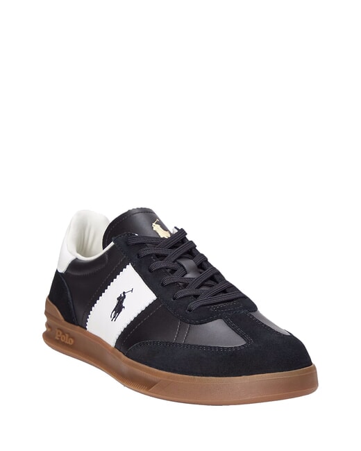HERITAGE AERA Baskets en cuir noir blanc - Chaussures Homme