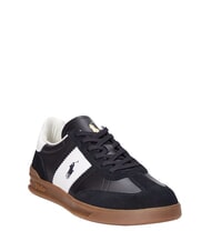 RALPH LAUREN HERITAGE AERA Baskets en cuir noir blanc - Chaussures Homme - 3
