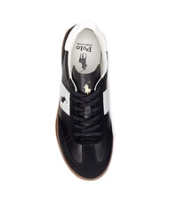 RALPH LAUREN HERITAGE AERA Baskets en cuir noir blanc - Chaussures Homme - 4