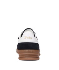 RALPH LAUREN HERITAGE AERA Baskets en cuir noir blanc - Chaussures Homme - 5