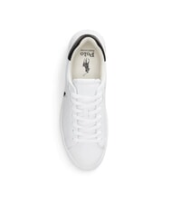 RALPH LAUREN RLITE COURT Baskets en cuir pp blanc/noir - Chaussures Homme - 4