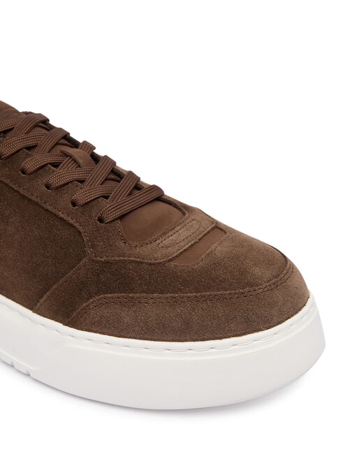 RLITE COURT Baskets en cuir suédé brun chocolat - Chaussures Homme