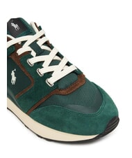 RALPH LAUREN TRAIN 89 Baskets de course vert collège/marron chocolat - Chaussures Homme - 4