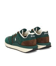 RALPH LAUREN TRAIN 89 Baskets de course vert collège/marron chocolat - Chaussures Homme - 5