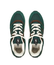 RALPH LAUREN TRAIN 89 Baskets de course vert collège/marron chocolat - Chaussures Homme - 3