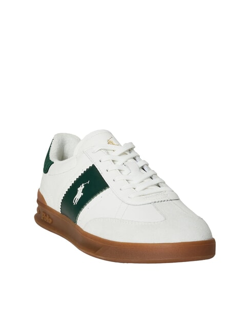 HERITAGE AERA Baskets en cuir blanc cassé/forêt - Chaussures Homme