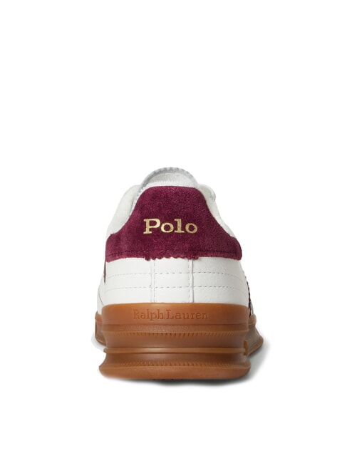 HERITAGE AERA Baskets en cuir blanc cass&eacute;/vin - Chaussures Homme