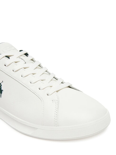 HERITAGE COURT 2 Baskets en cuir deckwash blanc/for&ecirc;t - Chaussures Homme