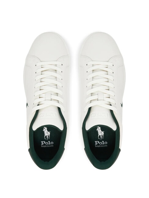 HERITAGE COURT 2 Baskets en cuir deckwash blanc/for&ecirc;t - Chaussures Homme