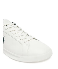 RALPH LAUREN HERITAGE COURT 2 Baskets en cuir deckwash blanc/for&ecirc;t - Chaussures Homme - 5