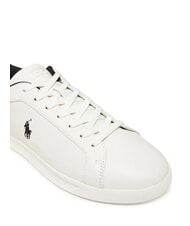 RALPH LAUREN HERITAGE COURT 2 Baskets en cuir produit de lavage de pont blanc/noir - Chaussures Homme - 5