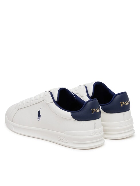 HERITAGE COURT 2 Baskets en cuir deckwash blanc/bleu marine - Chaussures Homme