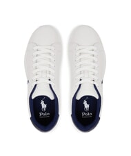 RALPH LAUREN HERITAGE COURT 2 Baskets en cuir deckwash blanc/bleu marine - Chaussures Homme - 4