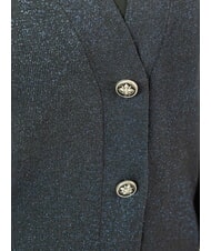 JOHN RICHMOND PEACEFUL Cardigan en lurex avec boutons bleu marine - Chandails pour femmes - 3