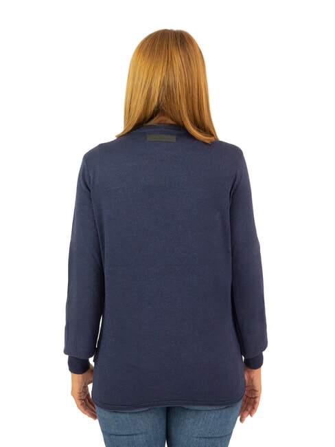 PARANA Cardigan ras du cou en lurex bleu - Chandails pour femmes