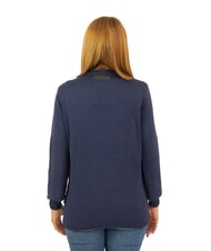 JOHN RICHMOND PARANA Cardigan ras du cou en lurex bleu - Chandails pour femmes - 2