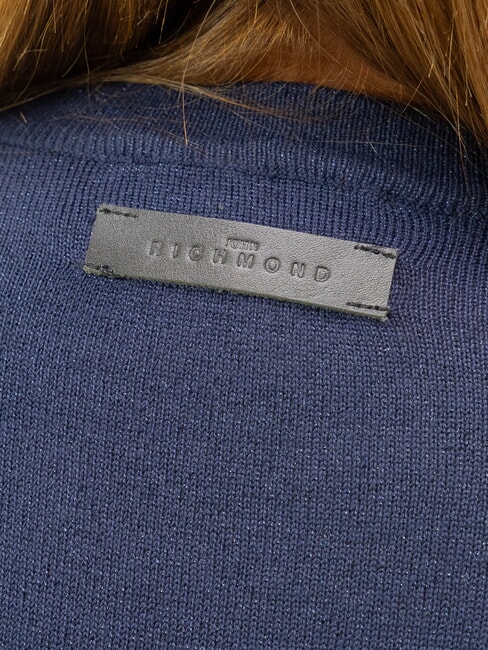 PARANA Cardigan ras du cou en lurex bleu - Chandails pour femmes