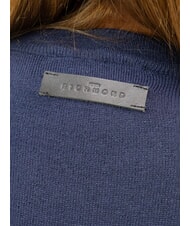 JOHN RICHMOND PARANA Cardigan ras du cou en lurex bleu - Chandails pour femmes - 4