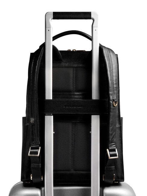 W140 Sac &agrave; dos en cuir pour ordinateur portable 14 pouces pour femme Noir - Sacs &agrave; dos pour ordinateur portable